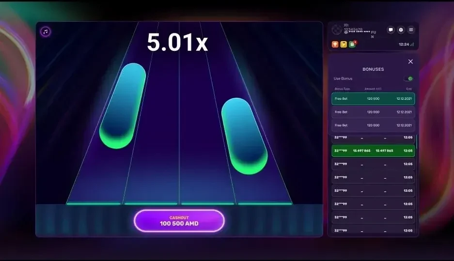 Play Me – multiplicateur et cashout